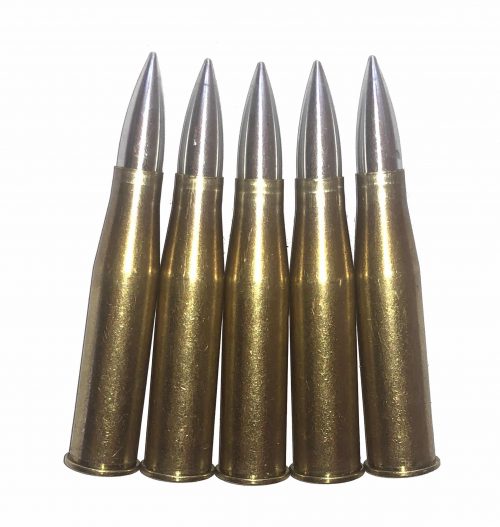 8x56R Hungarian Cupro-nickel Dummy Cartridges